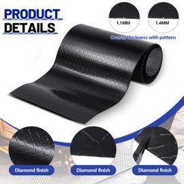 Yaocom 24"x 96" x 0.06" 1060 Black Aluminum Diamond Plate Metal Aluminum Cross Pattern Plate for Cargo Trailer Siding RV Siding Ramps Boats Cold Room Walkways Skid Plates Flooring Footboards