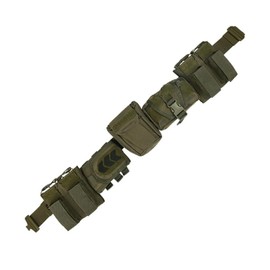 Tactical Battle Belt Quick Release Law Enforcement Belt Duty Belt with Accessories Pouches 7 in 1 Belt for Men (Green)