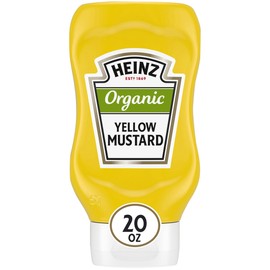 Heinz Organic Yellow Mustard (20 oz Bottles, Pack of 6)