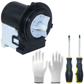 FULAIGE 4681EA2001T Washer Drain Pump Motor with Assembly Tool Kit Replaces AP5328388 4681EA1007G 4681EA1007D 4681EA2001N for Washer Drain Pump WM2101HW WM3270CW WM3431HS WM3770HVA