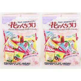 Plum Flavored Milk Candy, Japanese Flower Kiss, 4.54 oz, Product of Japan，2Pack