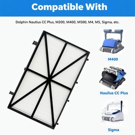 MTRSOCHO Ultra Fine Filter Panels Compatible with Dolphin Nautilus CC Plus, Nautilus CC Supreme, M400, M500, Robotic Pool Cleaner Filter Replacement Replace Part #9991432-R4, 4 Packs