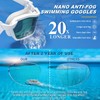 Whale Swimming Goggles,GE Nano MAX Anti-Fog Swim Goggles adult, Comfortable
