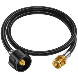 4 Feet Propane Hose Adapter 1lb to 20lb，Propane Adapter 20lb to 1lb Converter, Propane Tank Adapter Hose 20 lb to 1 lb for Buddy Heater/Weber Q Grill/Coleman Stove/Blackstone Griddle