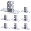 Blulu 8 Pcs 2 Slotted Hole U Post Base Strut