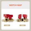 Bwintech 2 Pcs 10mm 3 Way Brass Hose Barb Ball