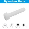 Piutouyar 20 Pair M8x40mm White Nylon Hex Bolts Plastic Hex