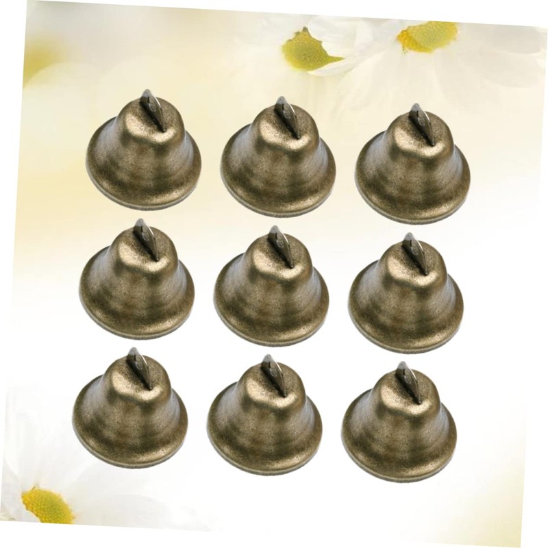 MAGICLULU 35pcs Polished Bronze Bell Handmade Craft Bells for Decorations