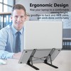 Tonmom Laptop Stand for Desk, Adjustable Laptop Riser ABS+Silicone Foldable