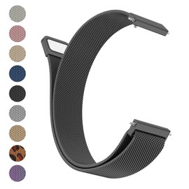 Metal Straps Compatible with Veryfitpro ID205L,19mm Metal Strap for Yamay fitness,GRV,Willful,Popglory,Blackview,UMIDIGI,ID205S ID205G ID215G ID216 SW020 SW023 WF021 WF025 Uwatch3 (Black)