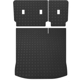 TTX LIGHTING Waterproof Leather Cargo Liner & Backrest Mat for Ford Edge 2015-2025 - Custom Fit PU Leather Rear Cargo Liner Protector All Weather Car Accessories (Black Diamond)