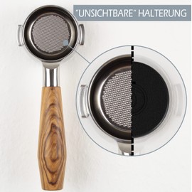 Clara Coffee Wall Mount Invisible Black The Bracket is Suitable for Portafilter with 58 mm Screen Diameter and Not Visible When Mounting