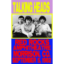 TALKING HEADS REPLICA 1982 CONCERT POSTER