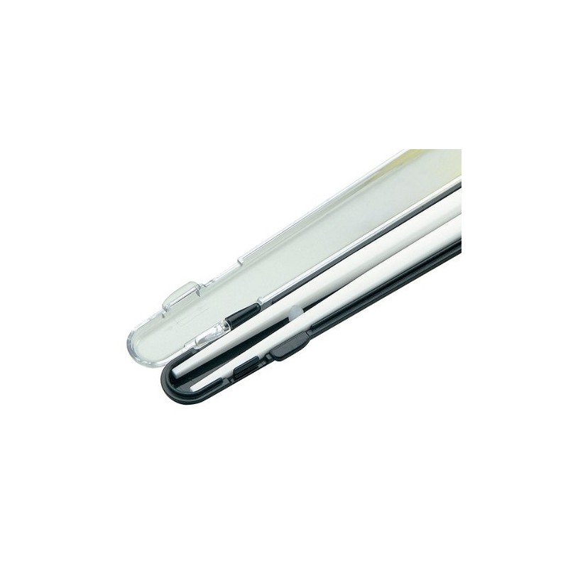 小森樹脂 ハーフケース箸付 茶木目 791380 21cm