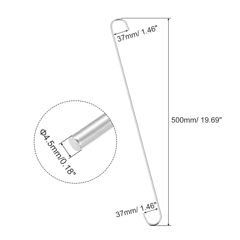 uxcell S Hanging Hooks, 20inch/500mm Extra Long Steel Hanger, Indoor