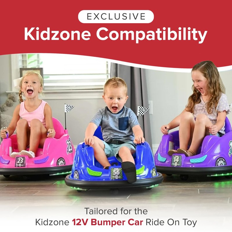 Round Red Illuminated On/Off Switch for The Kidzone 12V Bumper