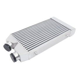 2.5" Inlet Universal Intercooler, Single Side Turbo Intercooler Cooling Direct Compatible 24.02x 12.2x 3.15inch, Front Mount Intercooler Kit, Aluminum