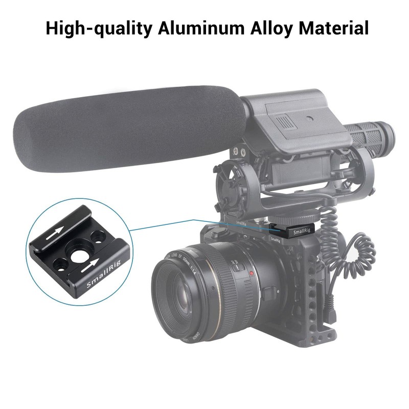 SMALLRIG Cold Shoe Mount Adapter mit 1/4 Zoll Gewindeloch für