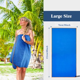 Uplayteck Microfiber Travel Towels Set 30 * 60''&16 * 31.5'' Quick Drying Camping Beach Towels Highly Absorbent&Sand Free 2 Pcs for Gym Sport Yoga Swimming Workout with Hanging Loop