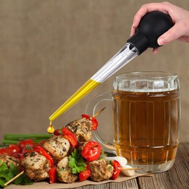 Gotero de Aceite de Pavo con Cepillo, Pollo, Barbacoa, Comida, Baster, Pipa para Barbacoa, Utensilios de Cocina (Colores variados)