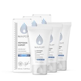 Niapept | Crema para Rostro y Cuello | Con Argirelina, Niacinamida y Ácido Hialurónico | Ligera e Hidratante | 50 ML | 3 Pack