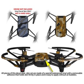 Skin Decal Wrap 2 Pack for DJI Ryze Tello Drone Camouflage Blue Drone NOT Included