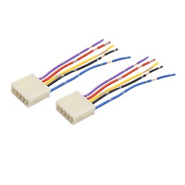 uxcell Car Power Window Switch Socket Wiring Harness Pigtail Adapter DC 12V 5 Pin 2pcs