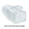 trueCABLE RJ45 Strain Relief Boots, 8.0mm Slip-On PVC Plug Cover,