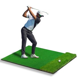 Premium Golf Mat - Golf Hitting Mat for Men and Women with Dual Grass Turf - Perfect for Golf Mats Practice Outdoor & Indoor | Golf Driving mat | Golf Training Aid