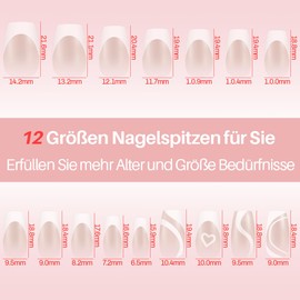 INTOBAS Pack of 160 Nude Square False Nails
