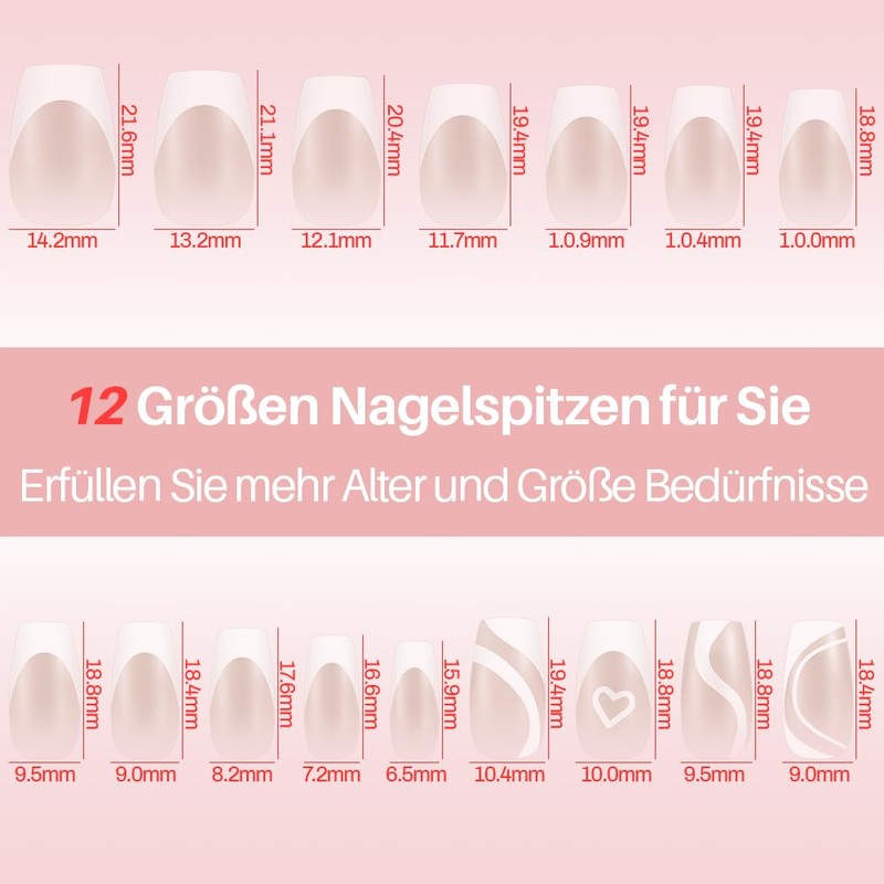 INTOBAS Pack of 160 Nude Square False Nails