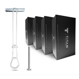 TITAN ANCHORS 40-Pack 1/4"-20 Heavy Duty Quick Toggle Anchors with Bolts Set | for Drywall, Metal Studs, and Concrete Block | Holds 260+ Lbs. | 40 Toggles + 40 Bolts