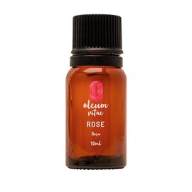 OLEUM VITAE Aceite Esencial de Rosa Rosa Damascena 100% Puro y Orgánico 10 ml Hecho en India Certificado UK Aplicación Interna Externa Y Aromática