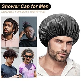 Aquior Gorro Ducha Paquete Gorros Grandes Cabello Largo Mujer Reutilizable Satén Suave Sedoso Primera Todo Tipo Longitudes Peinado