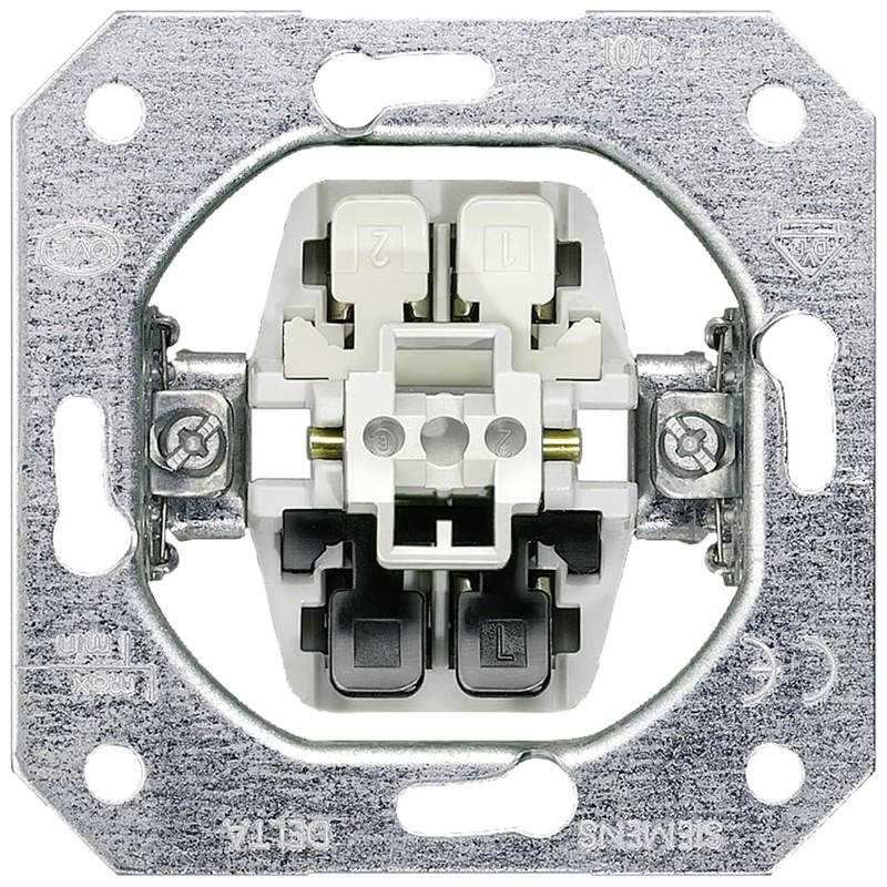 Siemens Complete Set Light Switch Insert White Titanium