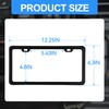 VRYTOR 2PCS Matte Black License Plate Frames - No-Cover State