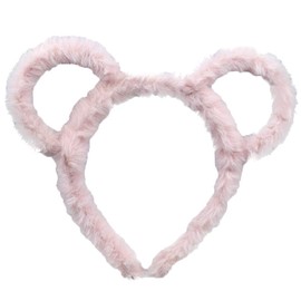 Oilmal Women Winter Thick Plush Headband Round Mouse Bear Ears Makeup Headband Bandana