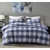 SLEEPBELLA Cotton Queen Size Comforter, 600 Thread Count Cotton Navy
