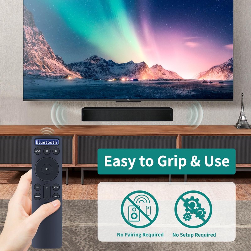 Replacement for VIZIO Backlit 5.1 Display Sound Bar Remote, Compatible