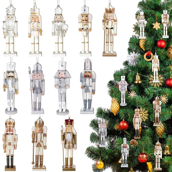48 Pcs Christmas Nutcracker Ornaments Christmas King and Soldier Ornaments