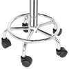 NALLBEIRRAA Round Rolling Stool PU Leather Height Adjustable Swivel Salon