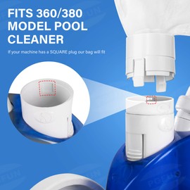 PGFUN 3 Pack 360 380 for Polaris Bags All Purpose Filter Bag for Polaris Replacement Parts for Pool Cleaner Bags