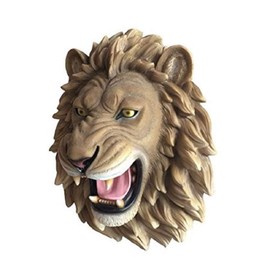 Wildlife Fake Taxidermy Wall Mount By DWK (Roaring Lion)