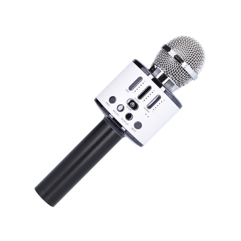 Q88 Microphone Wireless Bluetooth Karaoke LED Portable Handheld Black for