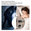 Door Latch Guard Plate, Outswing Door Security Protector, L Shaped