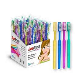 Dukal Fast Brush - Cepillos de dientes desechables prepegados (caja de 100)