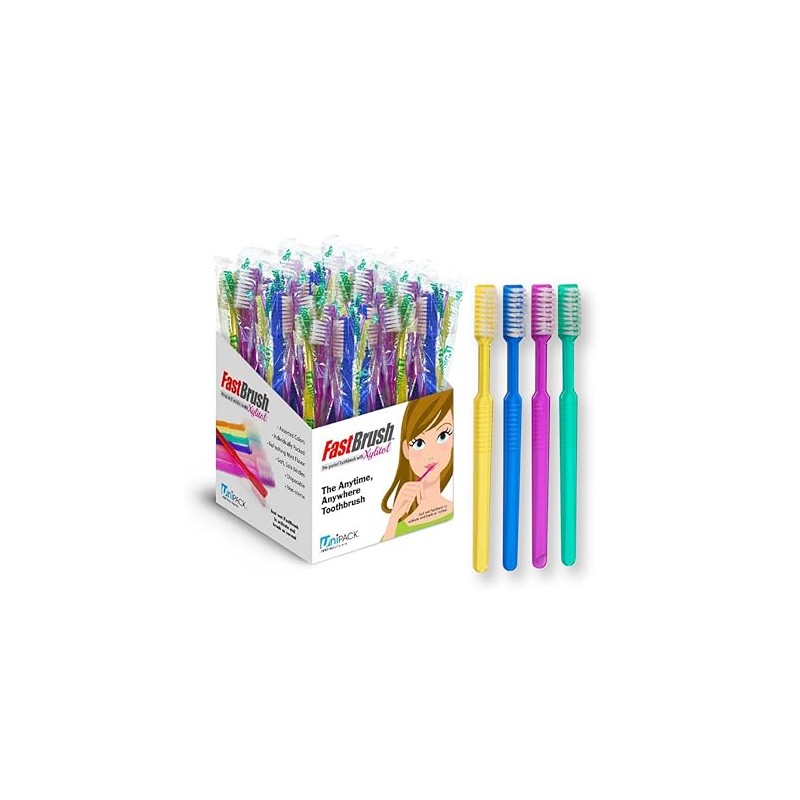 Dukal Fast Brush - Cepillos de dientes desechables prepegados (caja