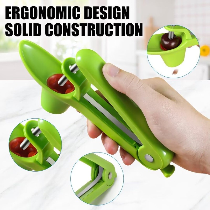 SCHVUBENR Cherry Pitter Tool - Stainless Steel Cherry Corer Pitter