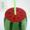 Vaso Cilindro Forma De Sandia Para Fiestas Bebidas Recuerdos