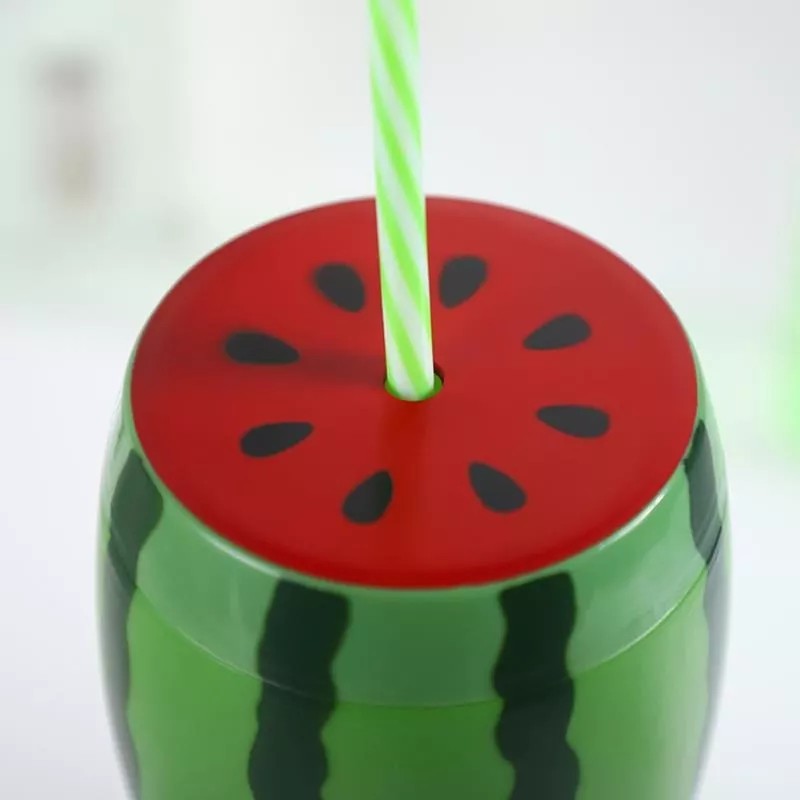 Vaso Cilindro Forma De Sandia Para Fiestas Bebidas Recuerdos